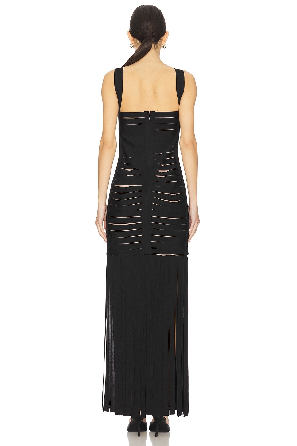 Bandage Cut-Out Tassel Maxi Dress