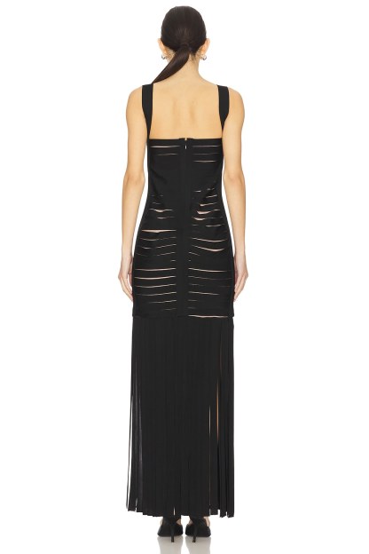 Bandage Cut-Out Tassel Maxi Dress