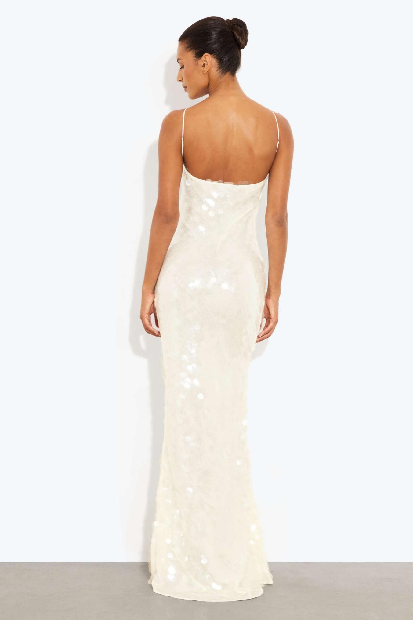 Sequin Halter Neck Sleeveless Maxi Dress