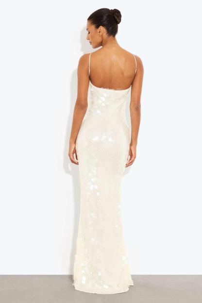 Sequin Halter Neck Sleeveless Maxi Dress