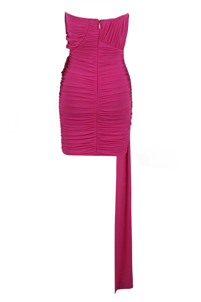 Mesh 3D Flower Off Shoulder Mini Dress