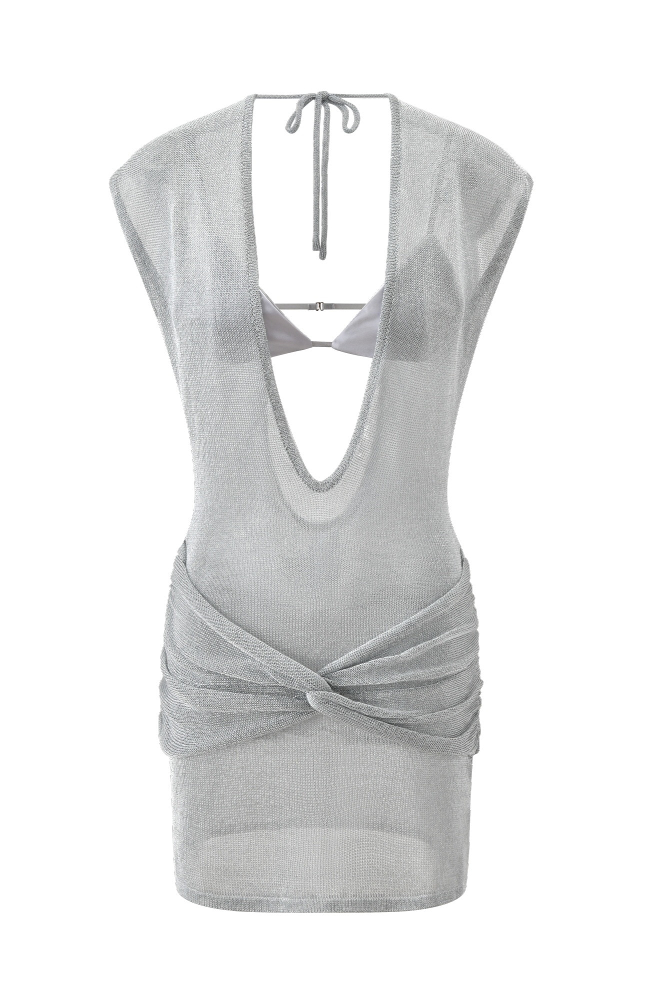 Luxury Ruched V-Neck Three Piece Set Mini Dress