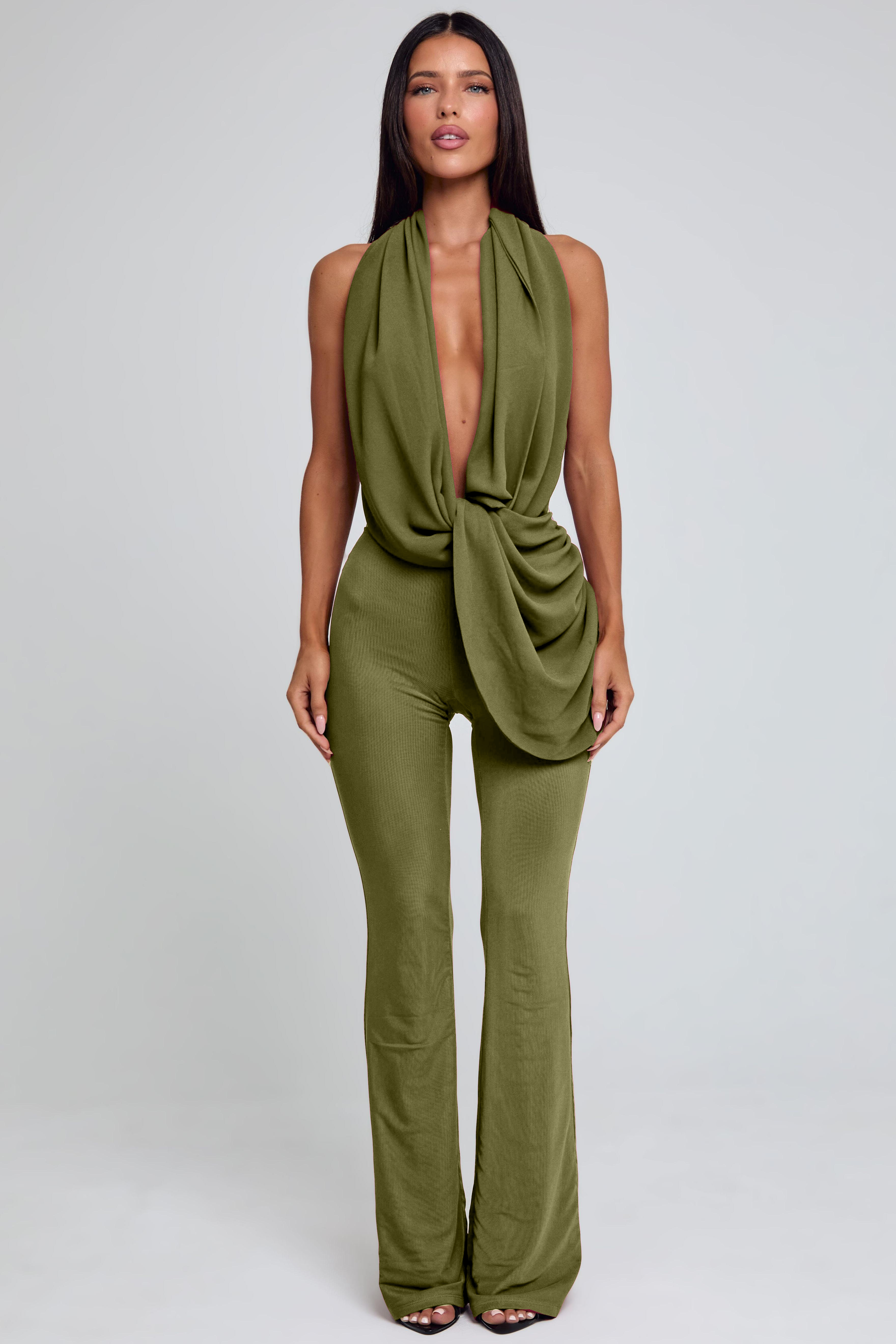 Solid Jersey Halter Neck Jumpsuit