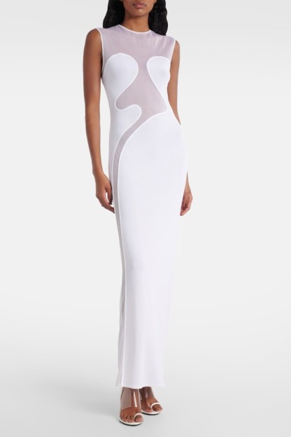 Bandage See-Through Sleeveless Maxi Dress