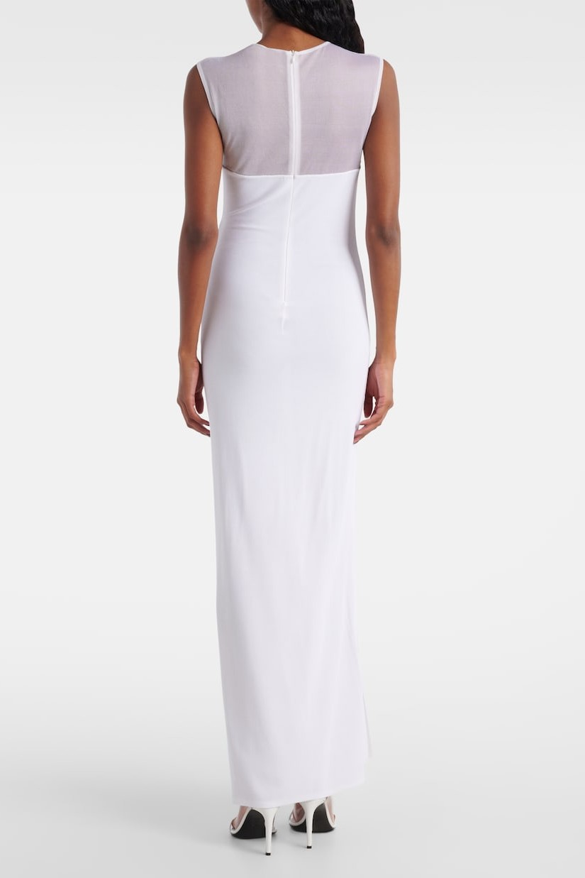 Bandage See-Through Sleeveless Maxi Dress