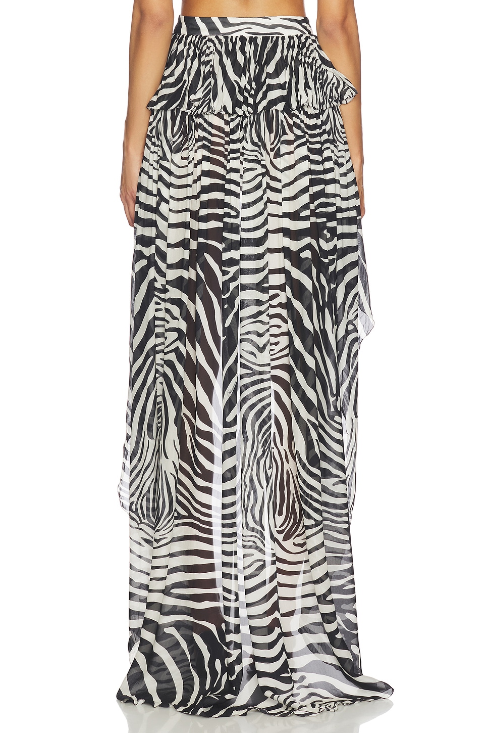 Zebra Print Lace Tie-Up Top & High Waist Mini Skirt Set