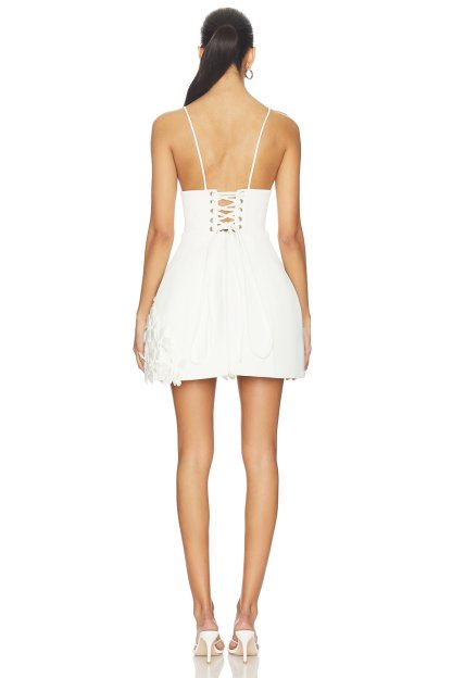 Bandage 3D Flower Slip Mini Dress