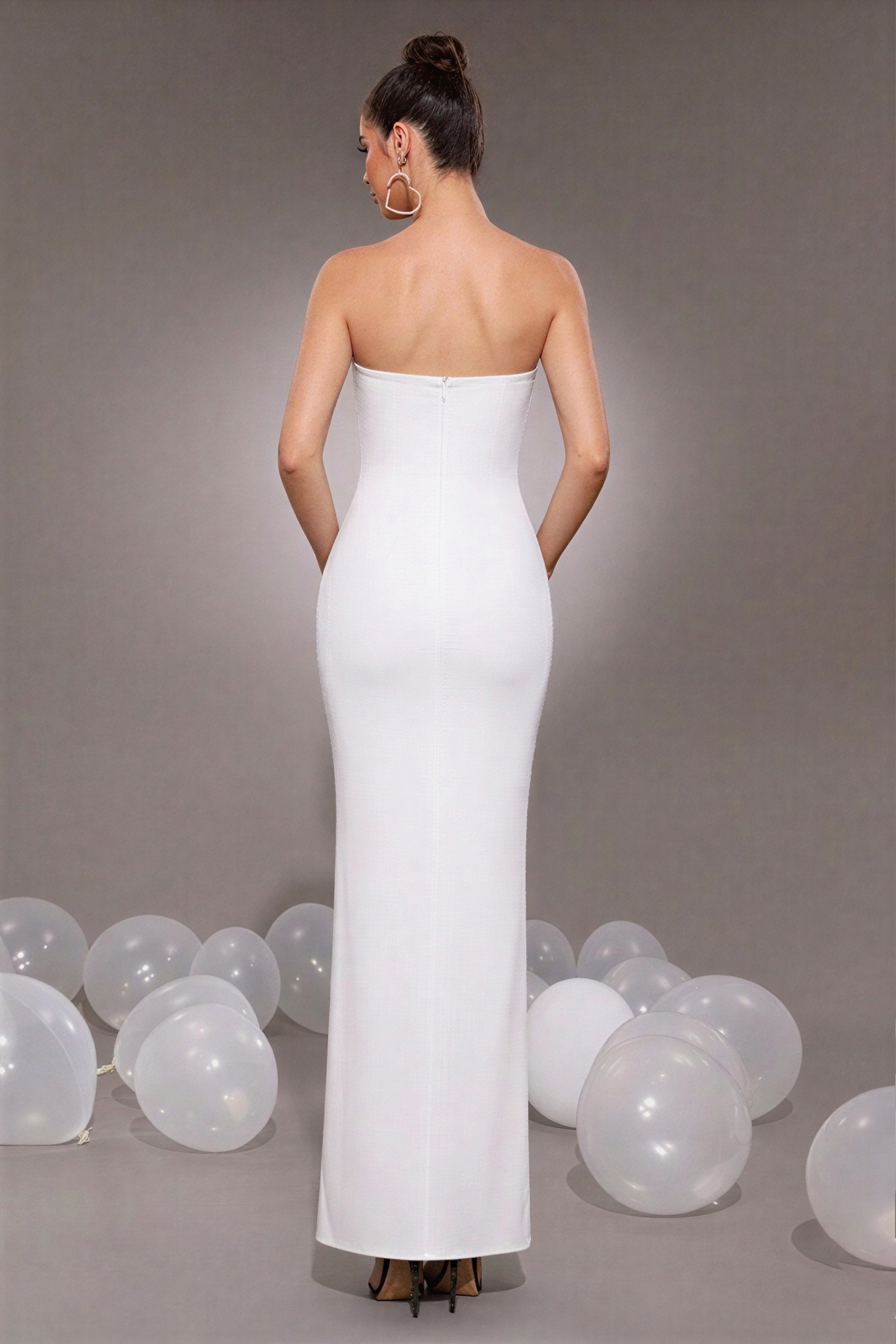 Bandage Rivet Rhinestone Maxi Dress