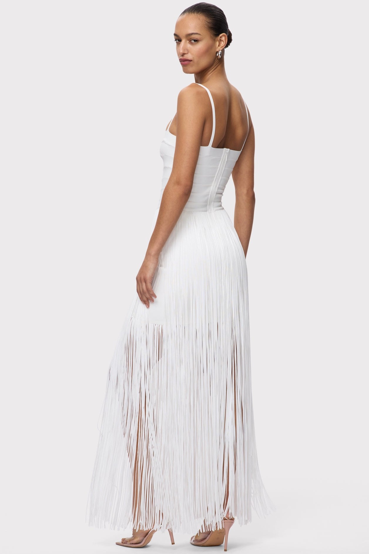 Bandage Tassel Slip Maxi Dress