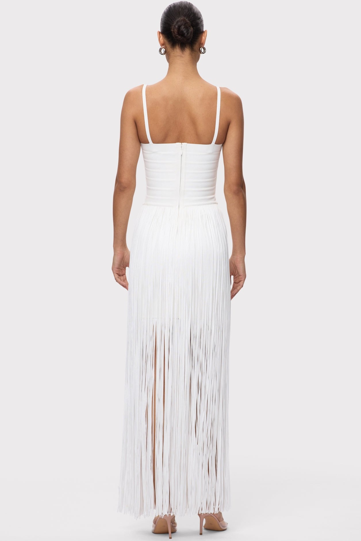 Bandage Tassel Slip Maxi Dress