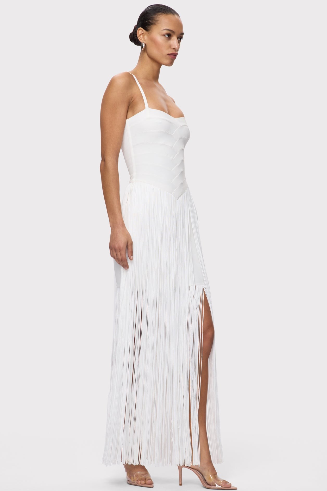 Bandage Tassel Slip Maxi Dress
