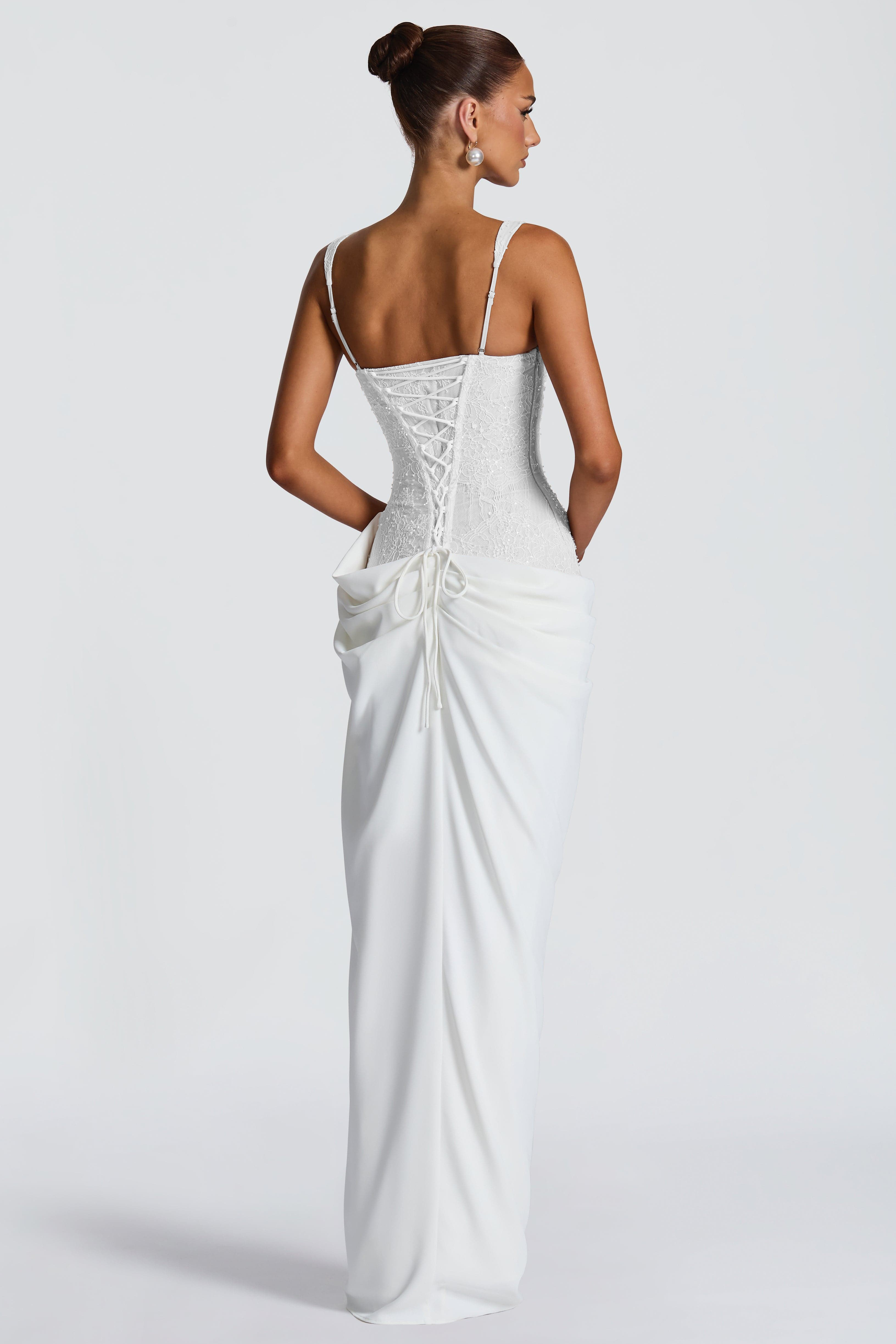 Lace Splicing Jersey Sequin Maxi Dress