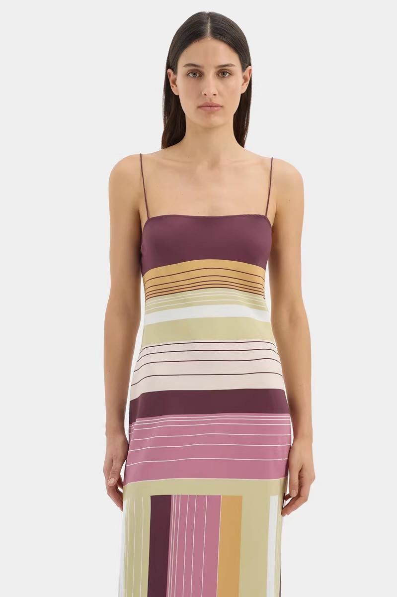 Jersey Abstract Print Slip Midi Dress