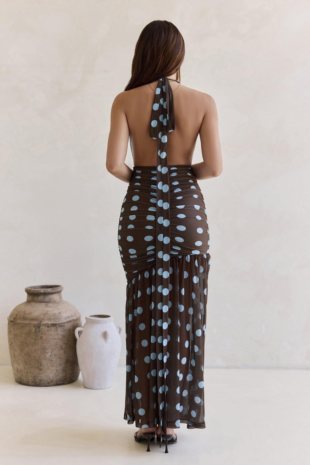 metallic polka dot maxi dress Metallic Polka Dot Maxi Dress