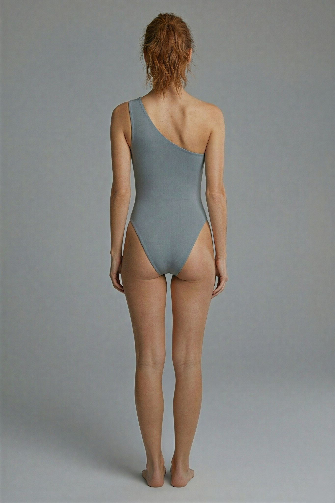 One-Shoulder Cut-Out Beaded One-Piece Swimsuit