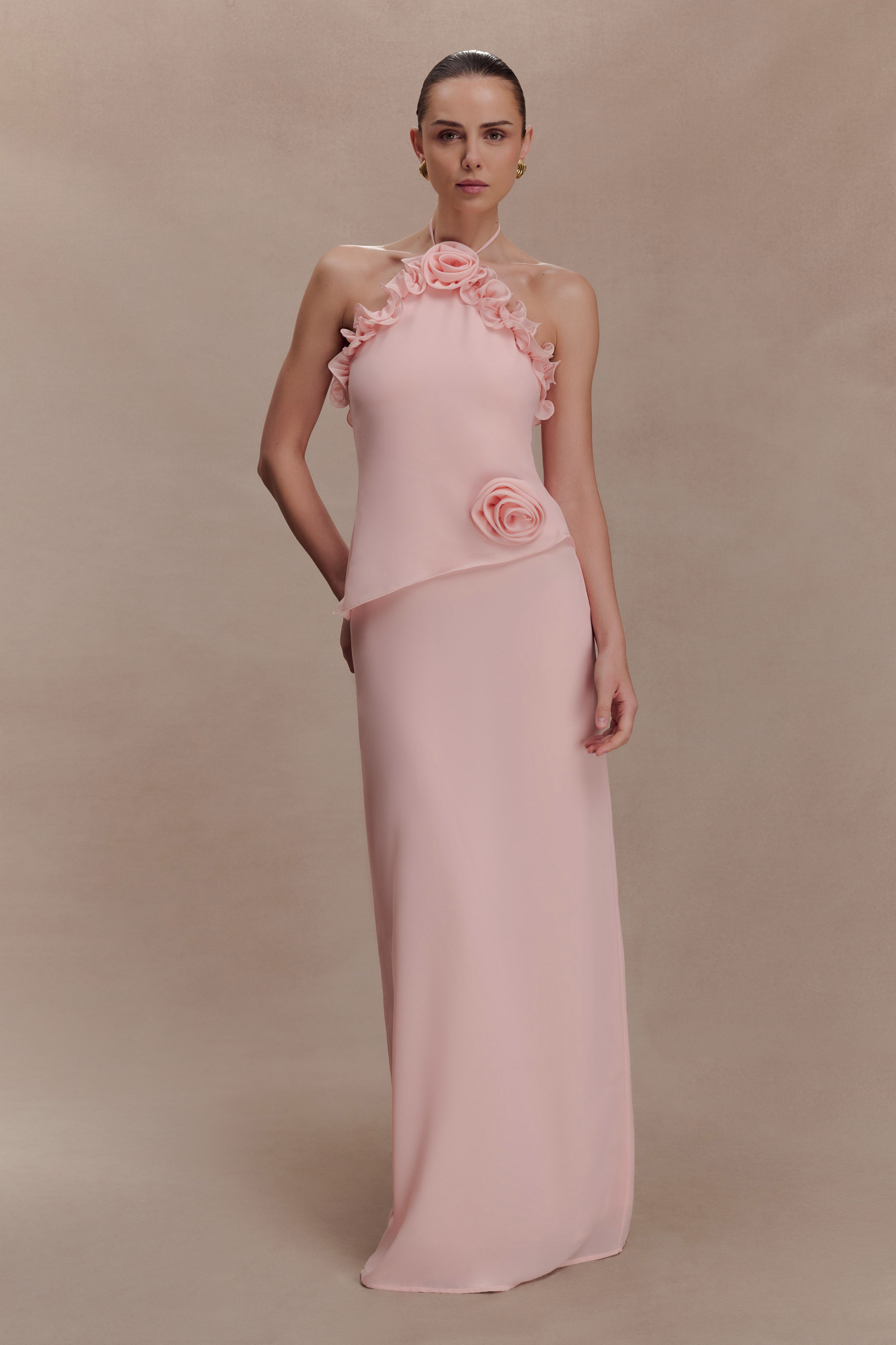 maxi dress girls Ruffle Ombre with a Train while the tie waist popular wedding dresses Color:Espresso Sundress Maxi Dresses |