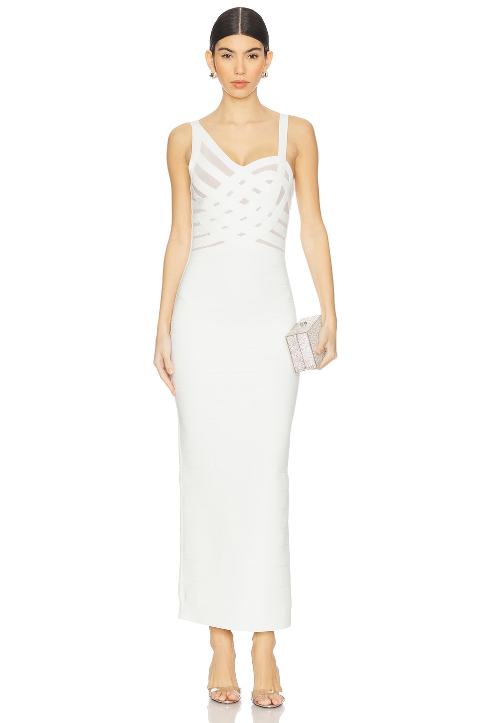 Bandage Crisscross Cutout Midi Dress