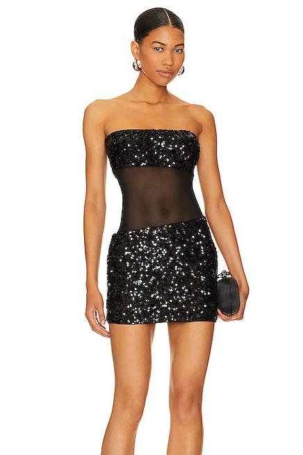 Strapless Sequin Mini Dress