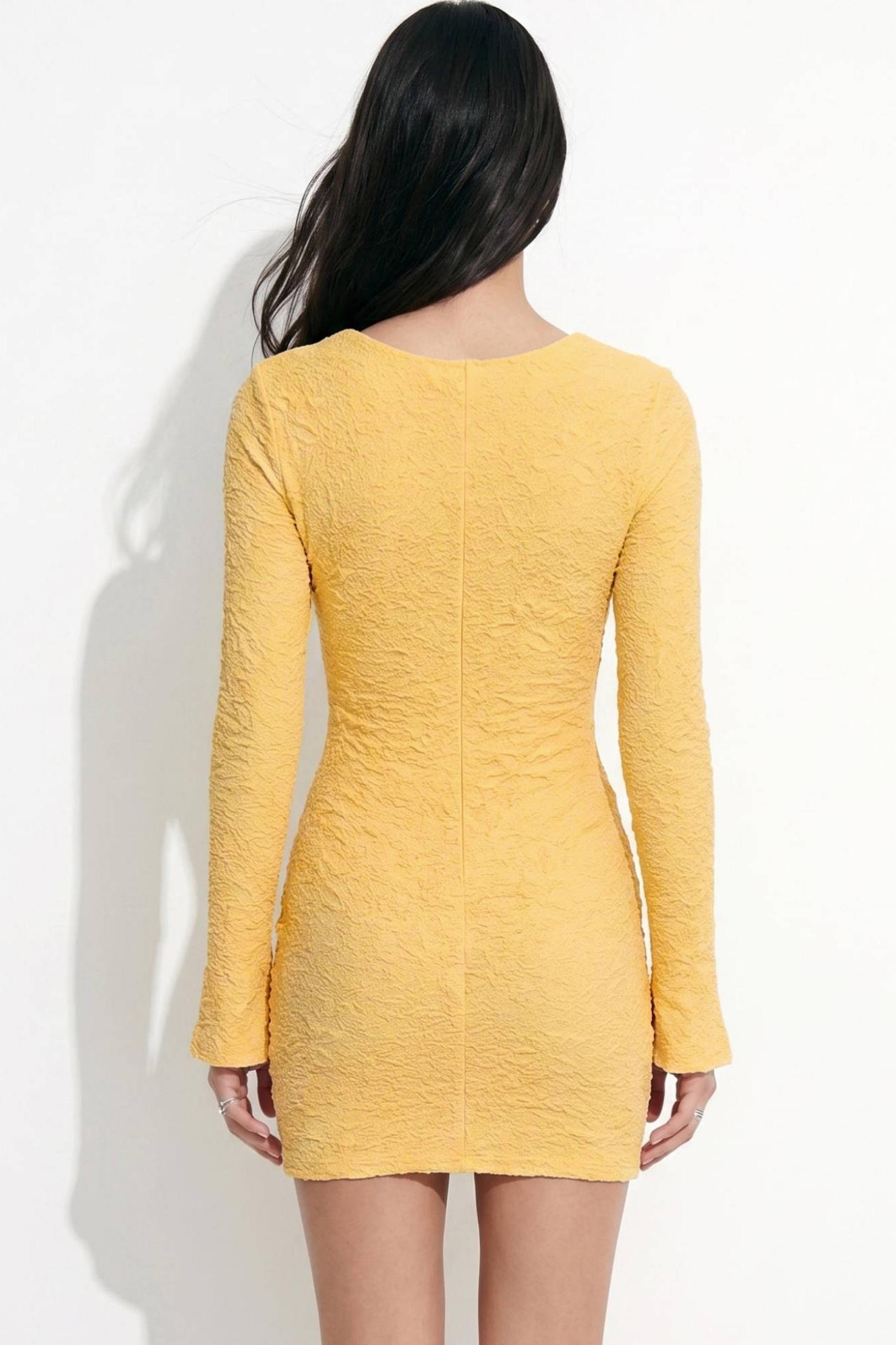 Jersey Rivet Cut-Out Mini Dress