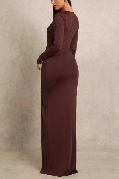 Jersey Cut-Out Metal Decorations Maxi Dress
