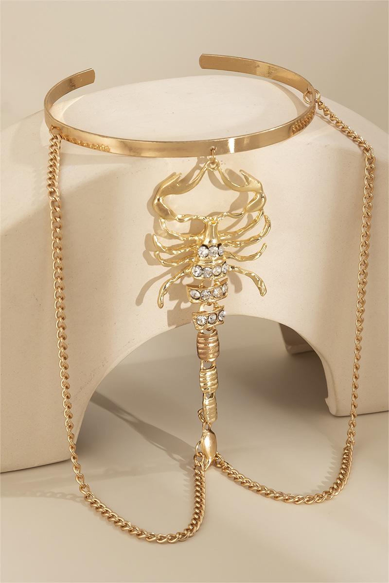 Rhinestone Metal Cuff Bracelet