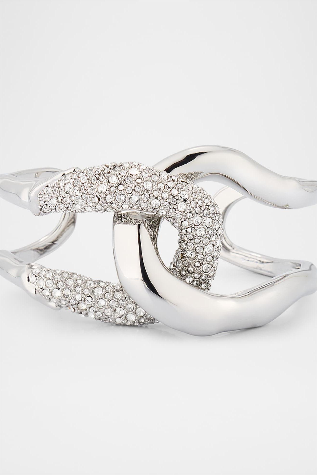 Rhinestone Metal Cuff Bracelet