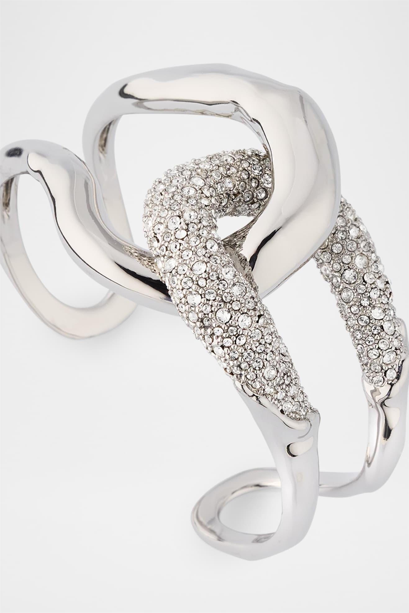 Rhinestone Metal Cuff Bracelet