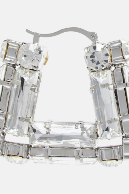 Faux Diamond Bag Shape Earrings
