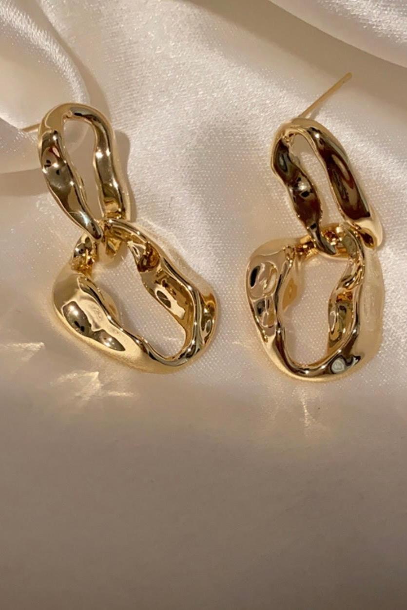 Double Twisted Chain Earrings