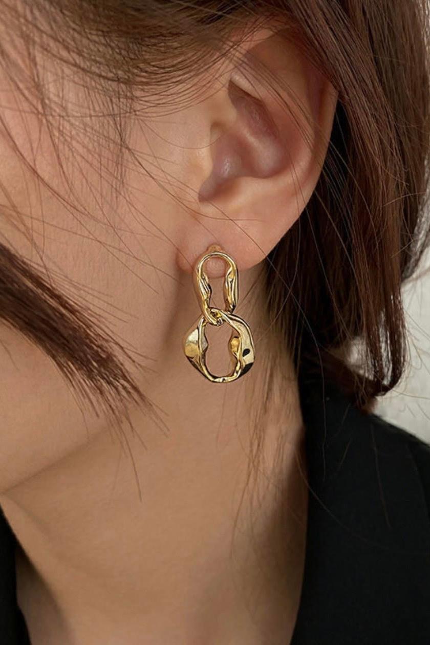 Double Twisted Chain Earrings