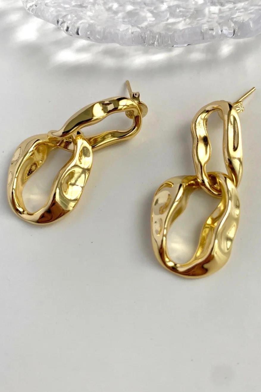 Double Twisted Chain Earrings