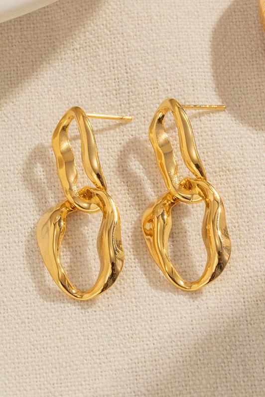 Double Twisted Chain Earrings