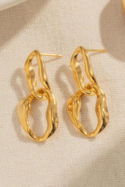Double Twisted Chain Earrings