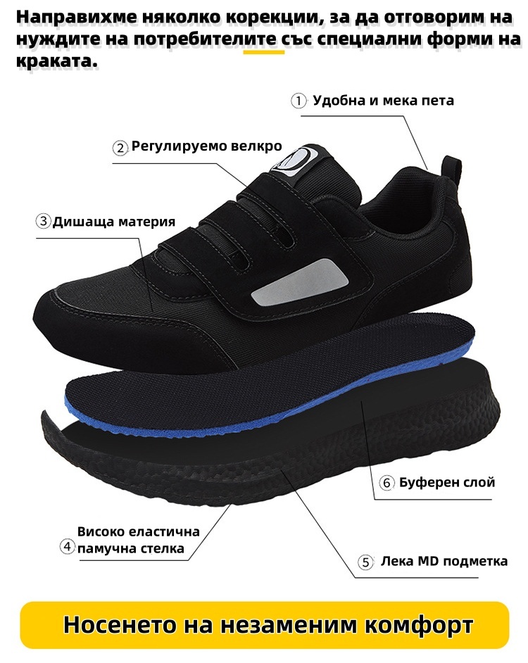 (🔥50% отстъпка днес - не го пропускайте) ⏰ Ергономичност --- меки и удобни ортопедични маратонки (подпората на свода улеснява ходенето)