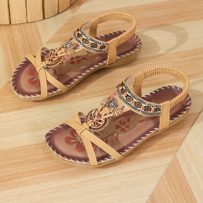 Zapatos planos retro casuales bohemios