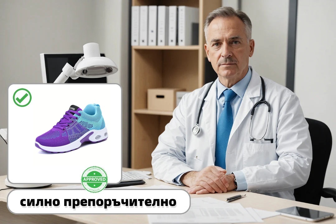 【🔥60% отстъпка днес - не го пропускайте】🔥Ортопедични маратонки с въздушна възглавница✅Поддръжка на свода, по-удобни