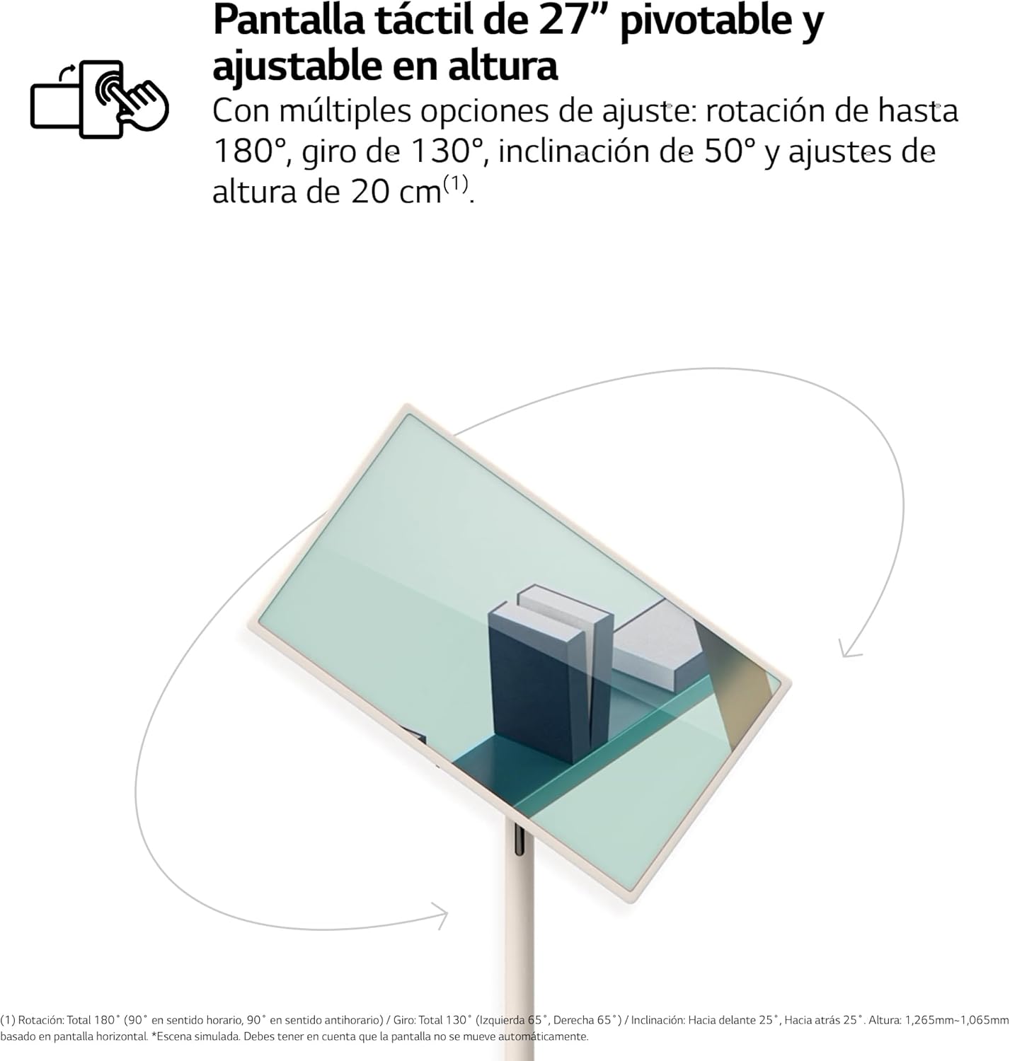 LG StanbyME 27” – El Smart TV portátil y táctil que se adapta a ti