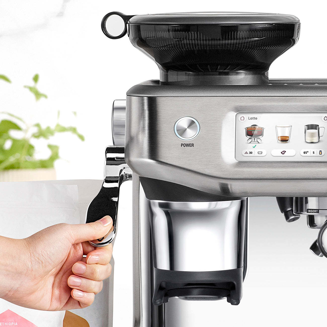 Sage Barista Touch Impress - Cafetera Profesional con Espumador de Leche Automático y Molinillo Incorporado, Acero Inoxidable