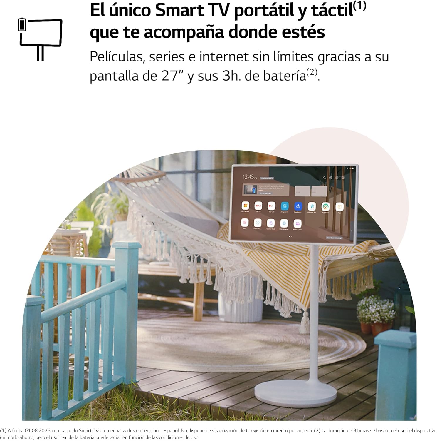 LG StanbyME 27” – El Smart TV portátil y táctil que se adapta a ti