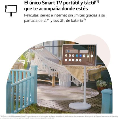 LG StanbyME 27” – El Smart TV portátil y táctil que se adapta a ti
