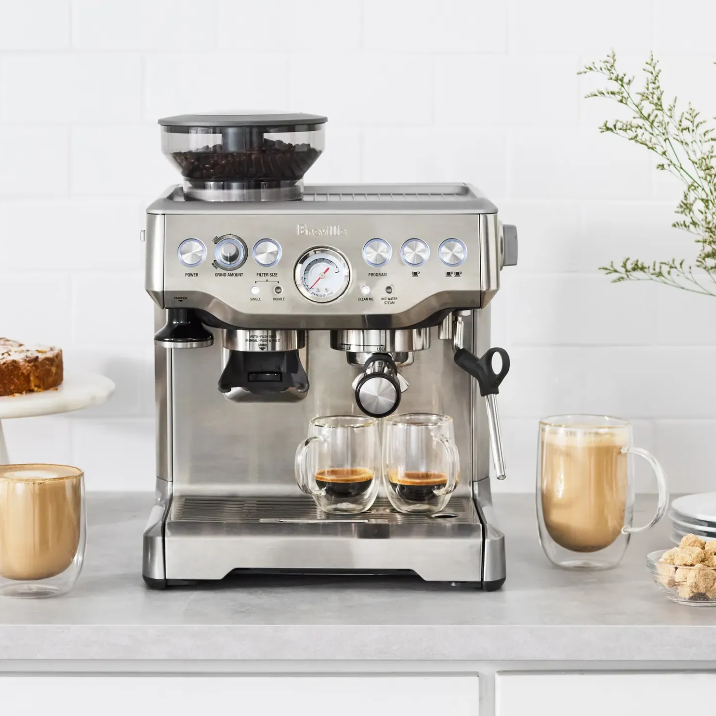 Brevthtille Barista Express Stainless Steel Espresso Machine
