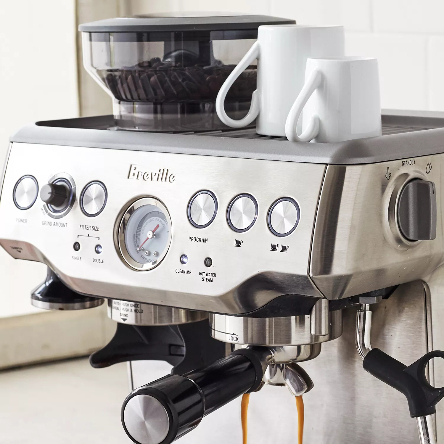 Brevthtille Barista Express Stainless Steel Espresso Machine