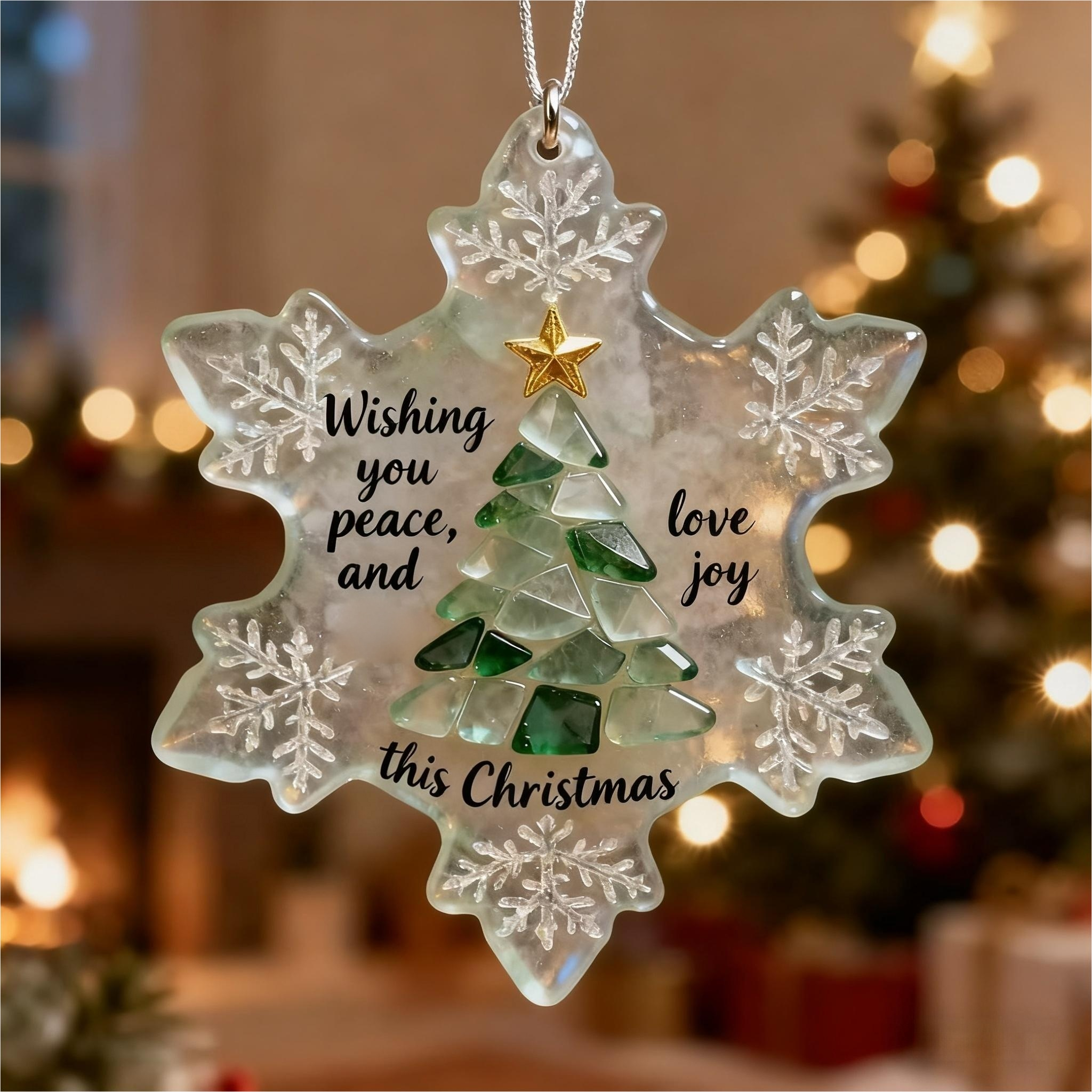 🌊Snowflake-Shaped Sea Glass Friendship Decor❄✨ Shaped by Nature & Crafted by Hand!