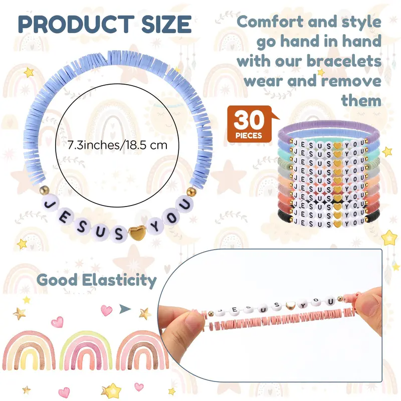 Jesus Loves You Bracelets - Gifts for Halloween Thanksgiving Christmas