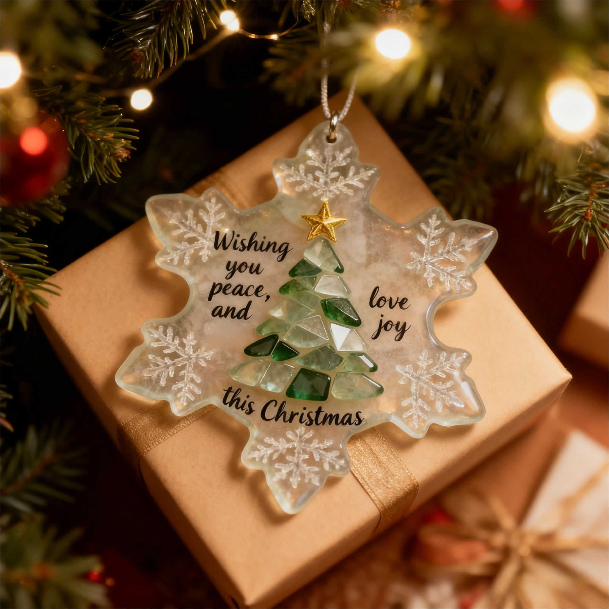 🌊Snowflake-Shaped Sea Glass Friendship Decor❄✨ Shaped by Nature & Crafted by Hand!