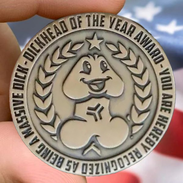 LAST DAY 59% OFF🔥"2025 Dickhead of the Year Award" Challenge Coin