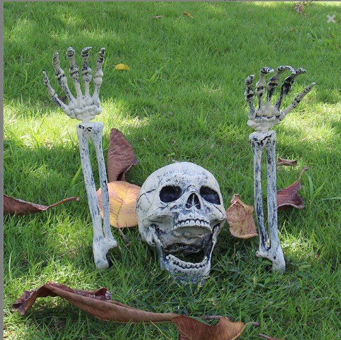 Halloween Decoration To Insert Skull Simulation Skeleton Props Ghost