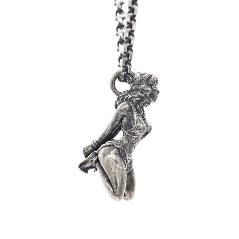 Sterling Silver Suffering Goddess Pendant Necklace❤️ BUY 2 FREE SHIPPING❤️