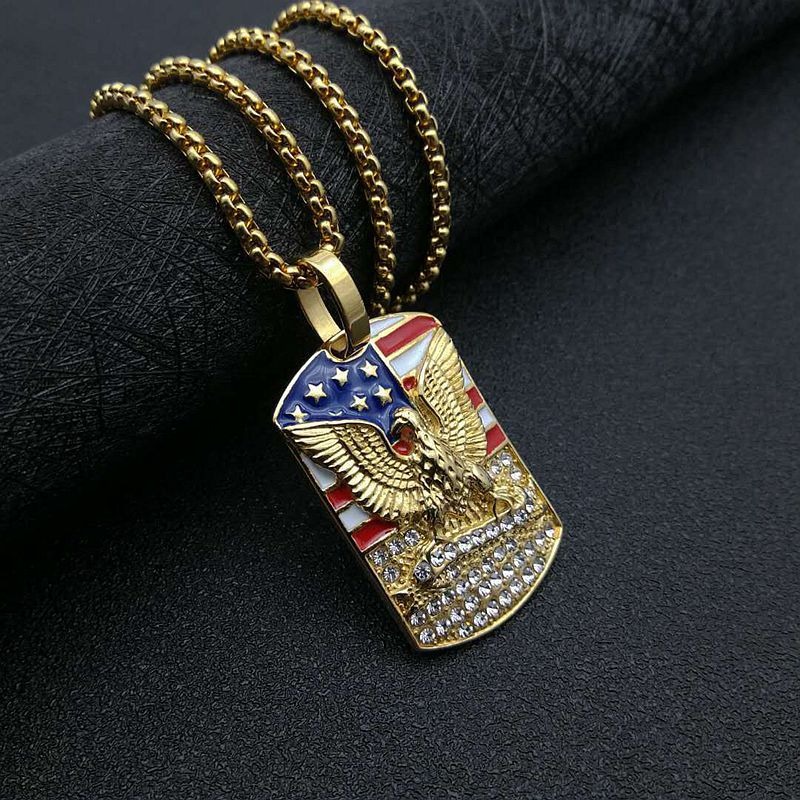 🔥Last Day Clearance Sale 55% OFF 🔥American Golden(Dog Tag) Eagle necklace