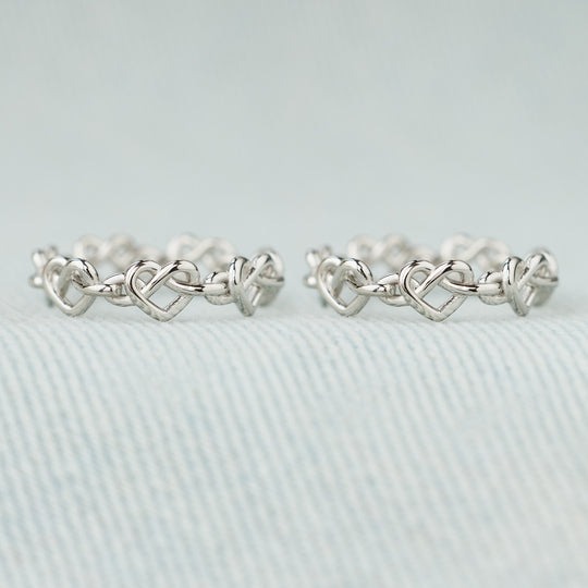 ❤️Mother & Daughter Always Connected Infinity Heart Knot Ring❤️